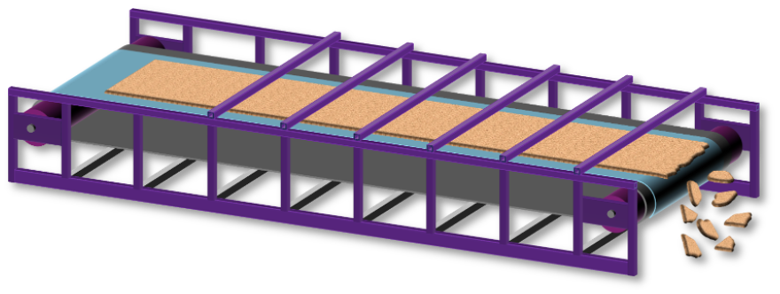 Typical arrangement of a belt filter